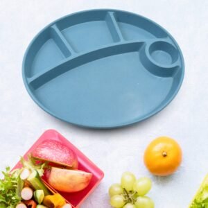 Biodegradable Kids Plate – 5-Compartment, BPA-Free | Jiaqi