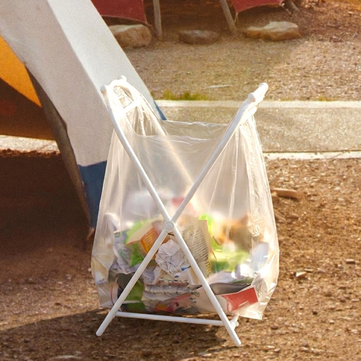 Foldable Garbage Bag Holder Stand – Portable & Space-Saving