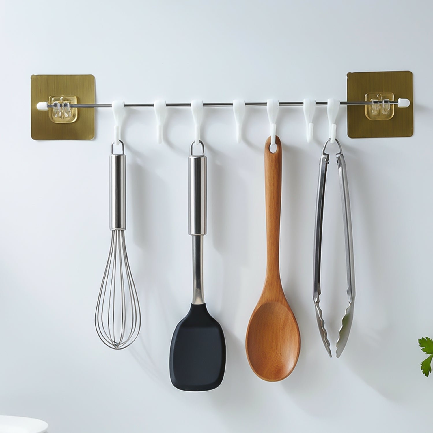 Kitchen Utility Hook Rack – Wall Mounted Adhesive Organizer