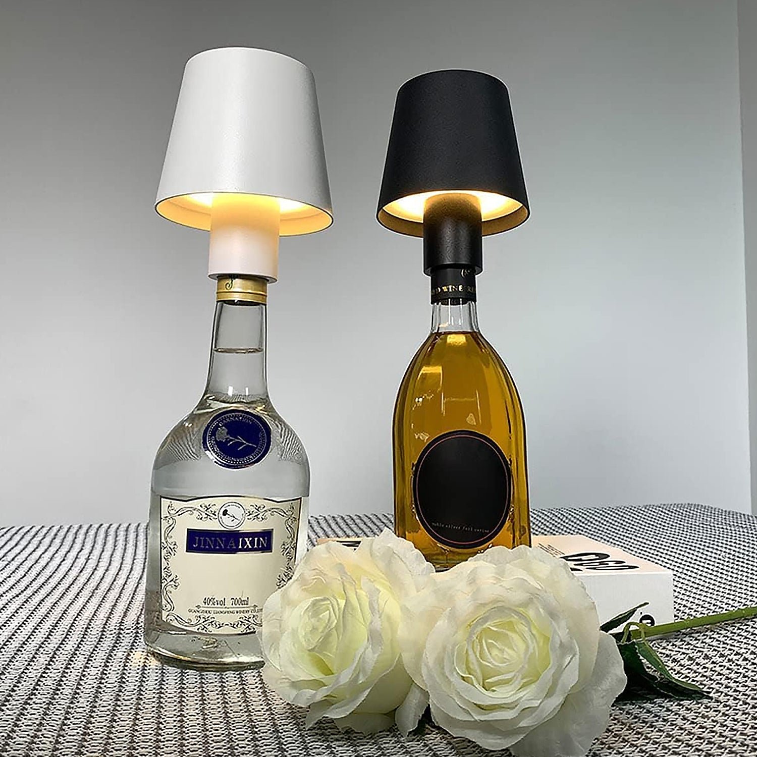 LED Bottle Lamp – USB Rechargeable, 3-Color Dimmable | Styleva