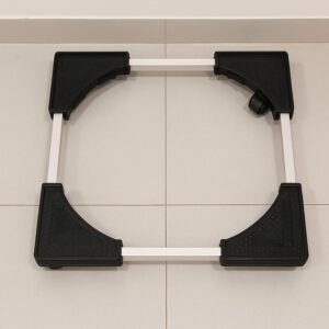 Fridge & Washing Machine Stand Trolley – Adjustable Heavy-Duty 50x50 cm