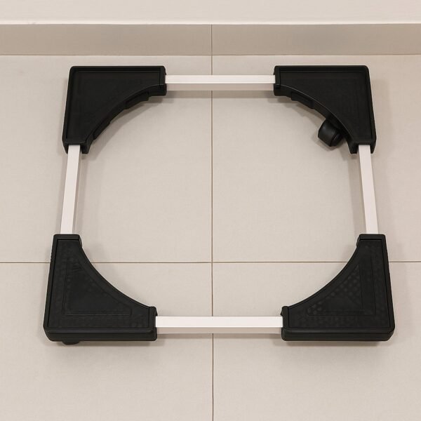 Fridge & Washing Machine Stand Trolley – Adjustable Heavy-Duty 50x50 cm