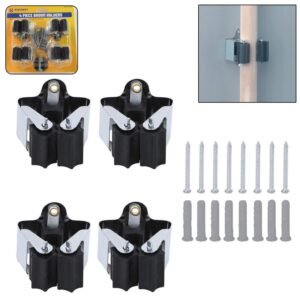 Wall Mount Mop Holder – No-Slide Grip for Home & Garage | GlimmerHome