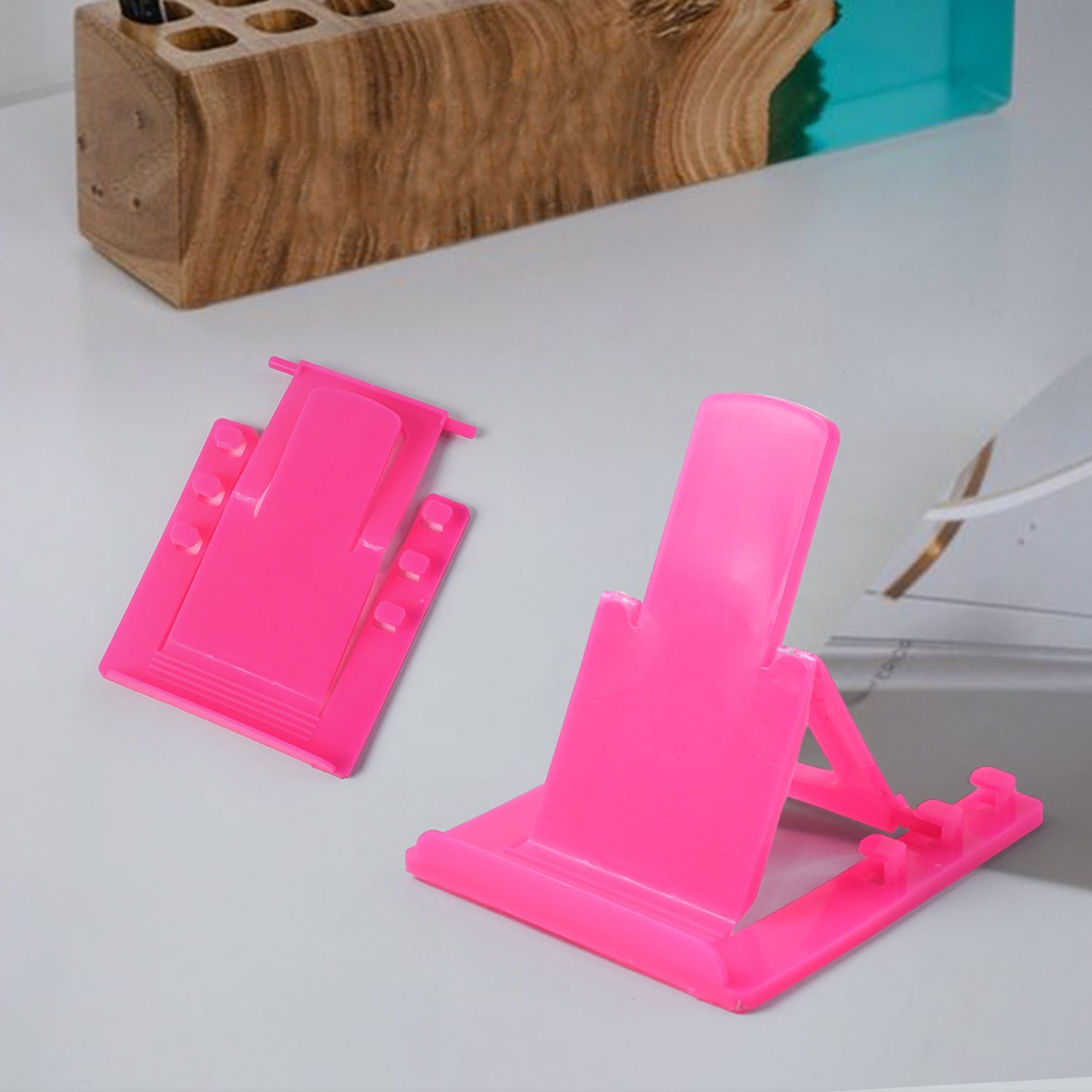 Adjustable Plastic Mobile Phone Stand – Foldable & Portable Holder