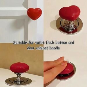 Heart-Shaped Knob – Versatile ABS Handle for Cabinets & Toilets | Bathora