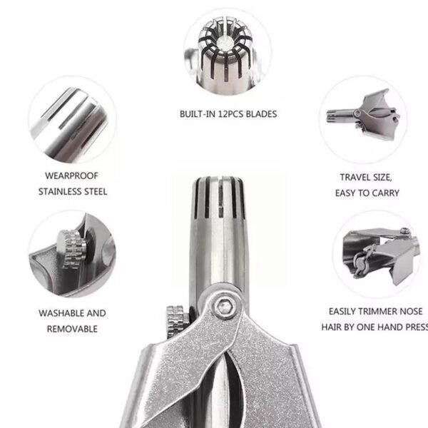 Nose Hair Clipper – Stainless Steel Manual Trimmer | Calm & Curl