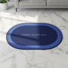 Non-Slip Oval Bath Mat – Super Absorbent Soft Velvet Surface