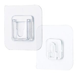 Adhesive Hooks – Transparent Damage-Free Wall Hanging | GlimmerHome