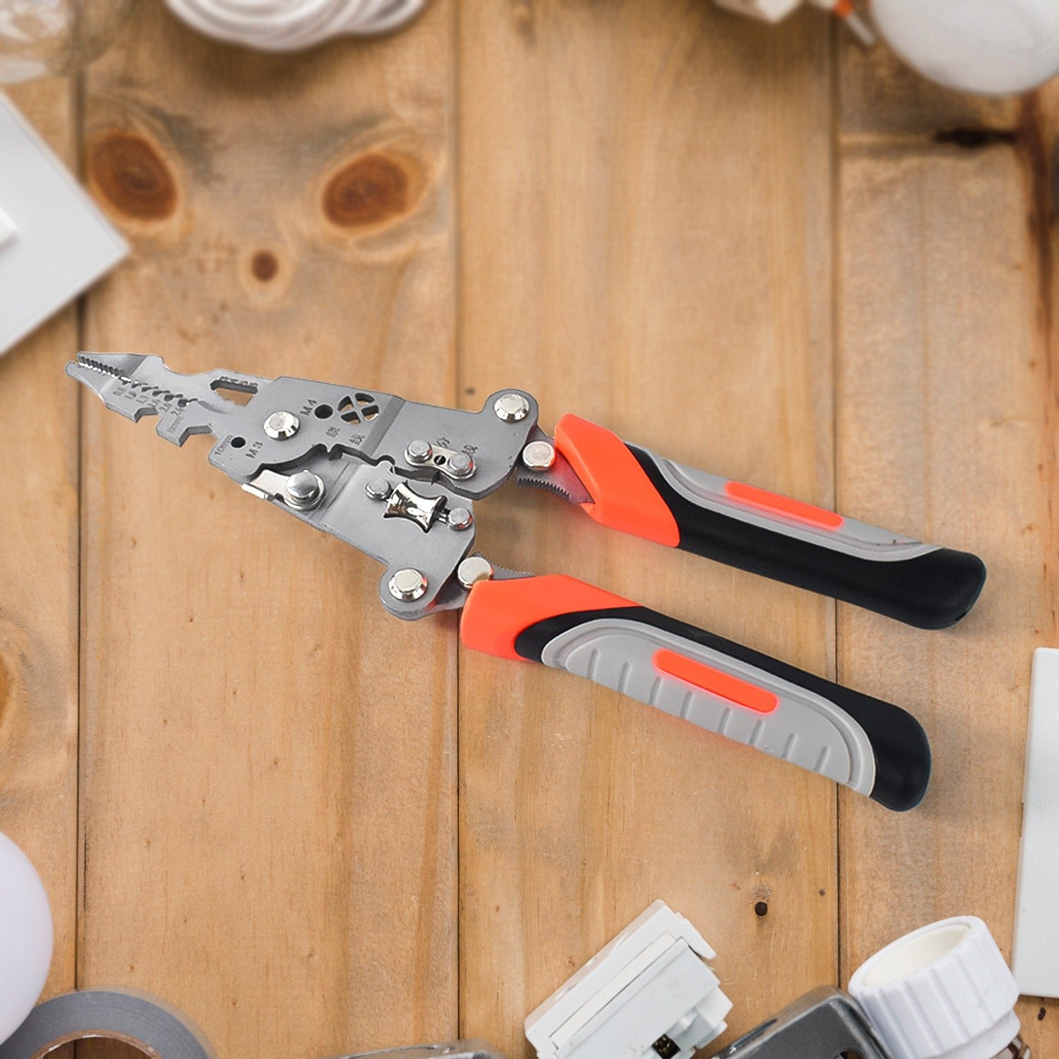 Wire Stripper Pliers 8-in-1 – Ergonomic Soft Grip Multi-Tool