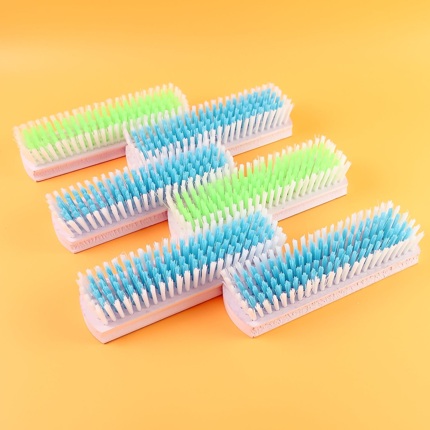 Cloth Washing Scrub Brush Set – Heavy-Duty Nylon Bristles with Wooden Handles