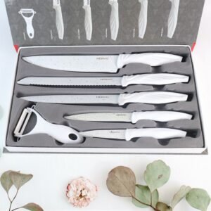 Marble Coated Kitchen Knife Set – 6-Piece Sharp & Stylish