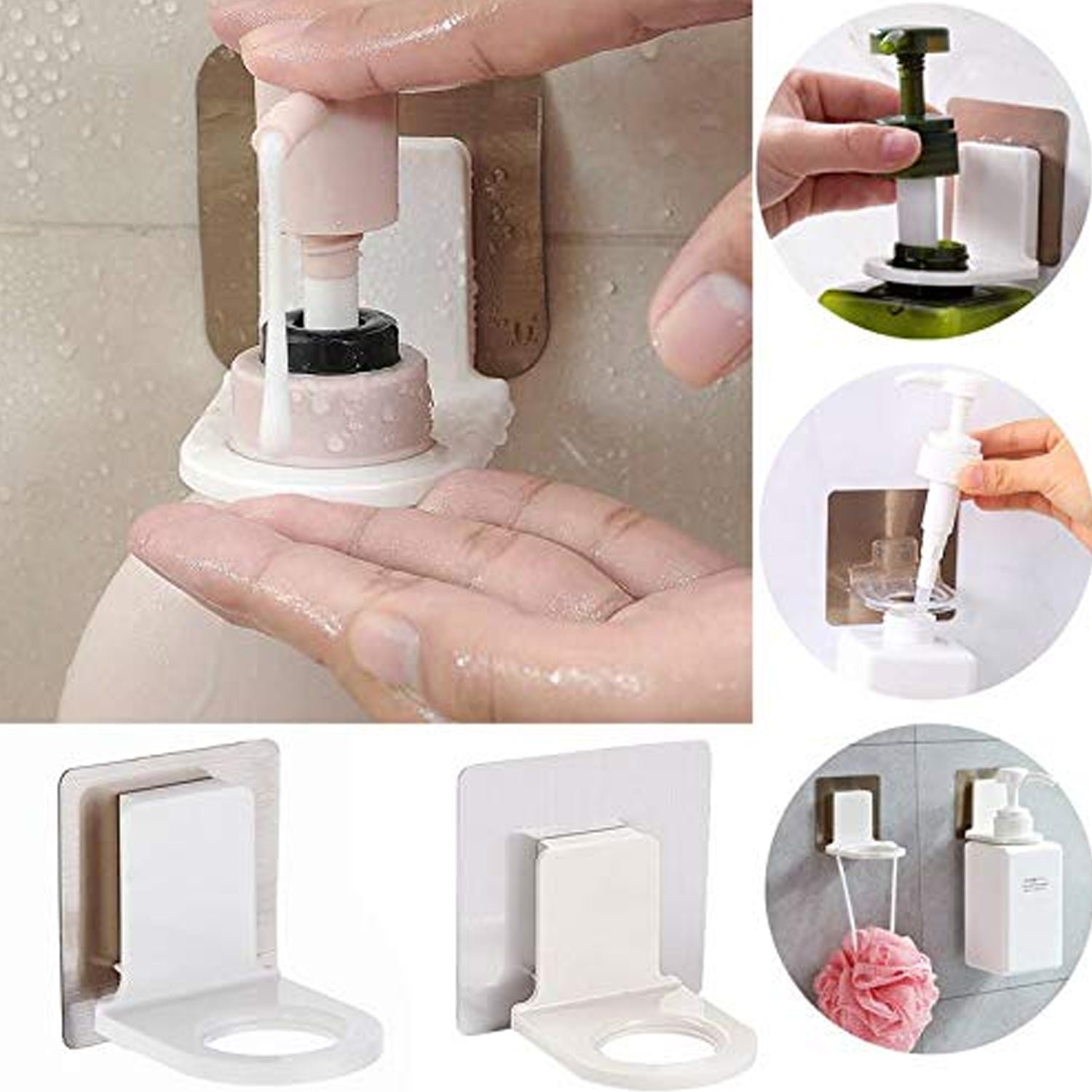 Adhesive Bathroom Hook – No-Drill Shampoo Holder | VelvetBubbles