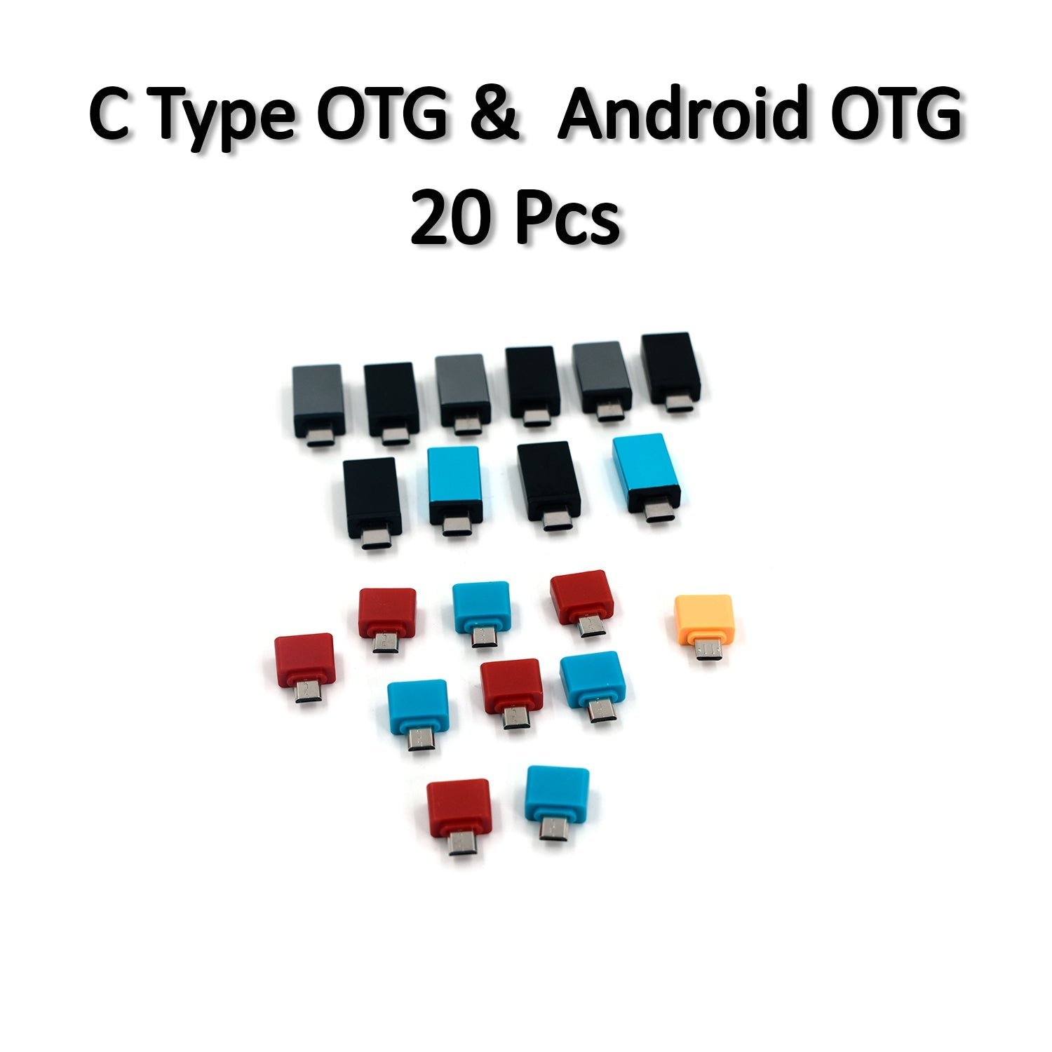 OTG Adapter Pack (20) – Type C, Micro USB & Pouch | PHOBIA