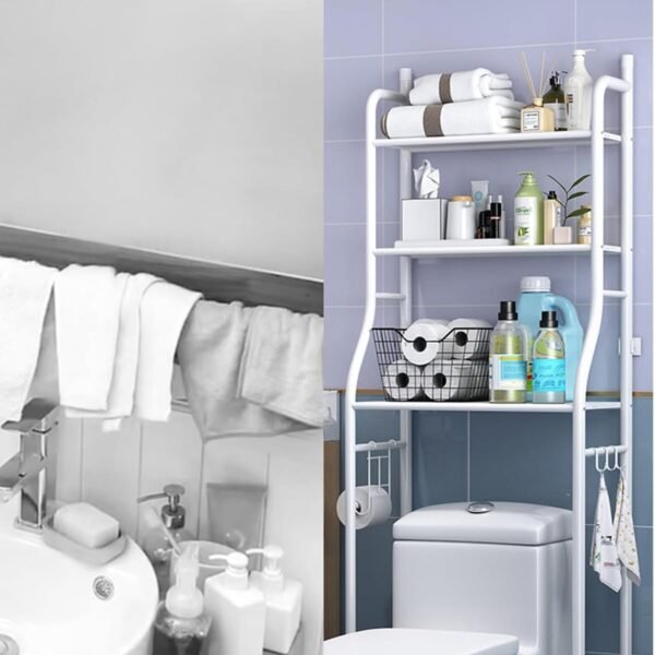 Over Toilet Storage Rack – Space-Saving Metal Shelf | Bathora