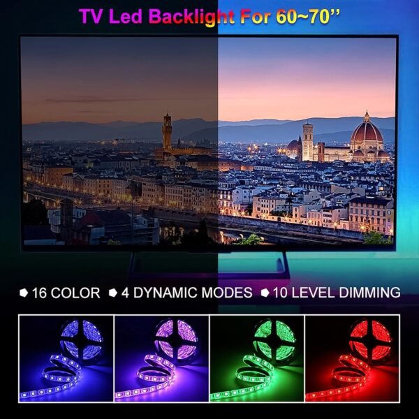 RGB LED Strip Lights – 3M Multi-Colour USB with Remote | Indo Glow