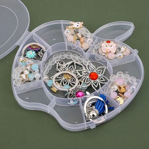 Apple Shape Jewellery Box – Transparent Plastic Organizer | LilyGleam
