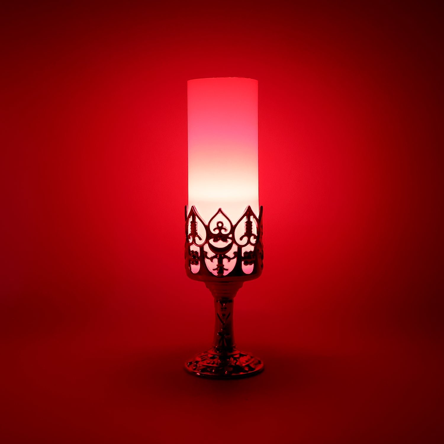 LED Candle Light Lamps – Elegant Golden Stand Set of 2