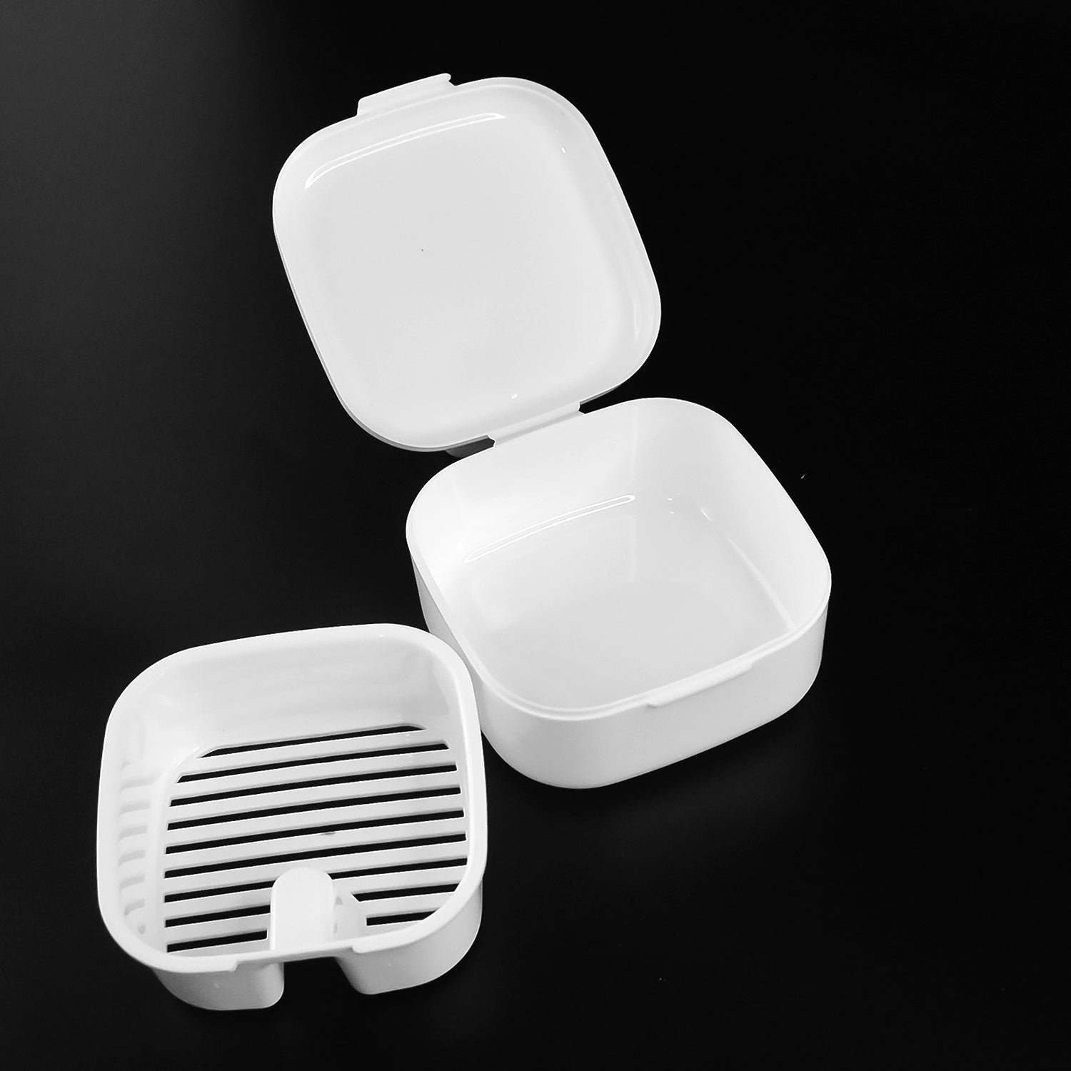 Multi-Purpose Storage Box with Lid & Drain Tray – Compact Organizer
