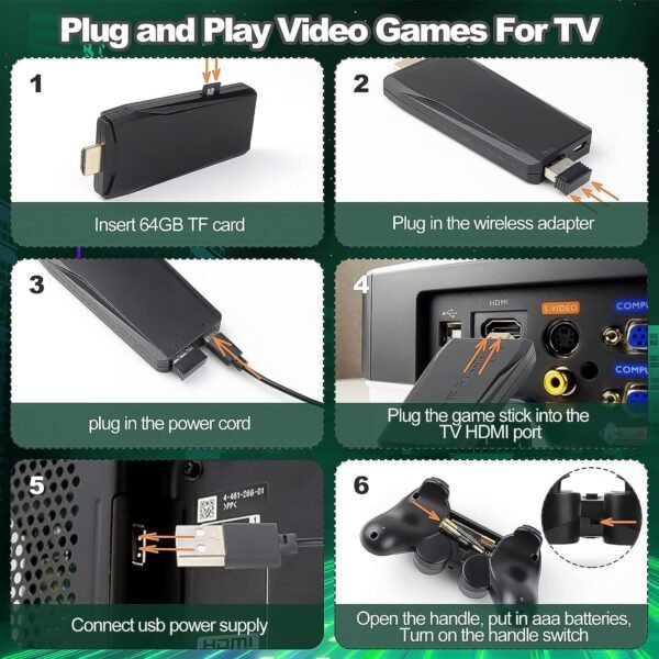 Wireless Gaming Console – 10,000+ Games, 4K HD Output | Spark Tots