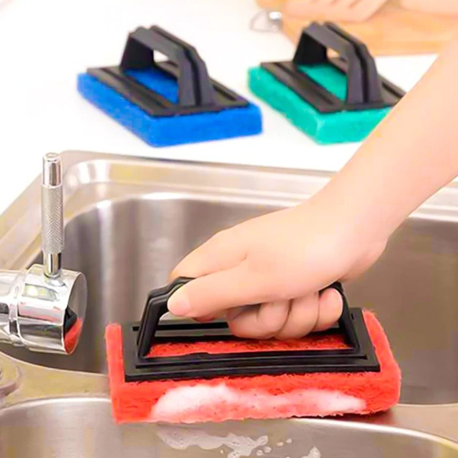Utensil Scrubber Brush – Heavy Duty Kitchen Cleaning | Quickslice