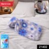 Floral Printed Hot Water Bag – Soft Plush Cover for Pain Relief