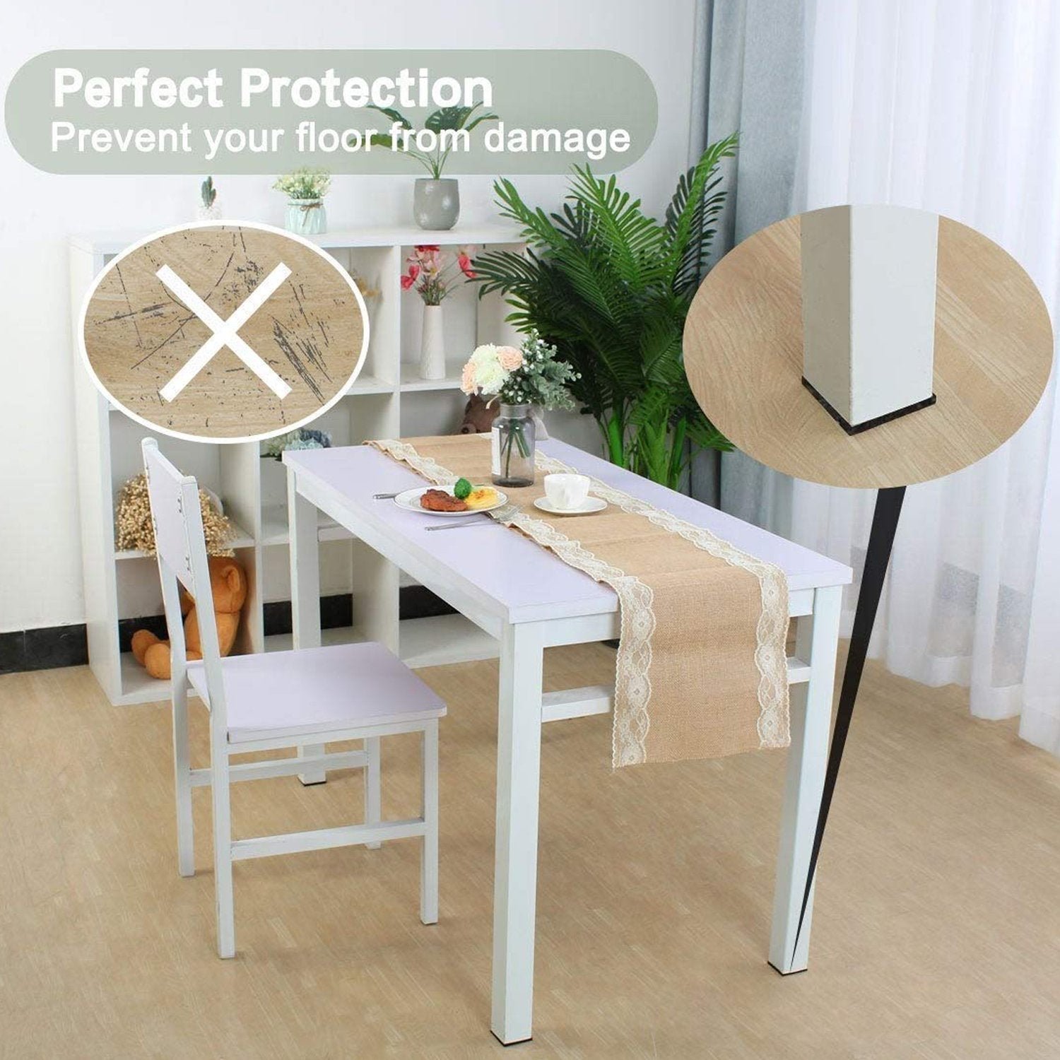 Self-Adhesive Furniture Pads – Square Floor Protectors (18 Pcs) | Styleva
