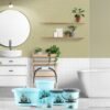 Plastic Bathroom Accessories Set – Durable 6-Piece Bath Kit