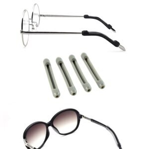 Anti-Slip Eyeglass Temple Tip Sleeves – Soft Comfortable Grip (4 Pc)