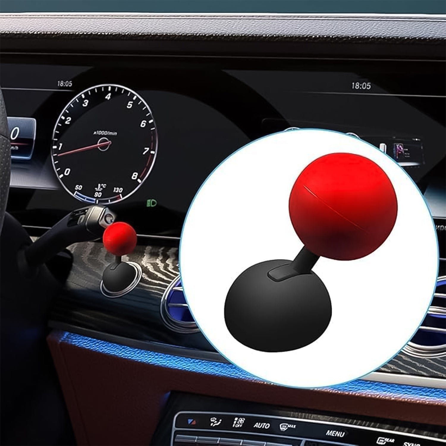 Ball Design Car Push Start Button Cover – Durable Metal Alloy