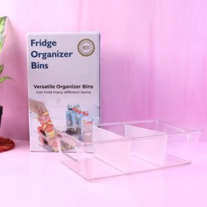 Refrigerator Organizer Bin – Clear Stackable with Handle | Organivo