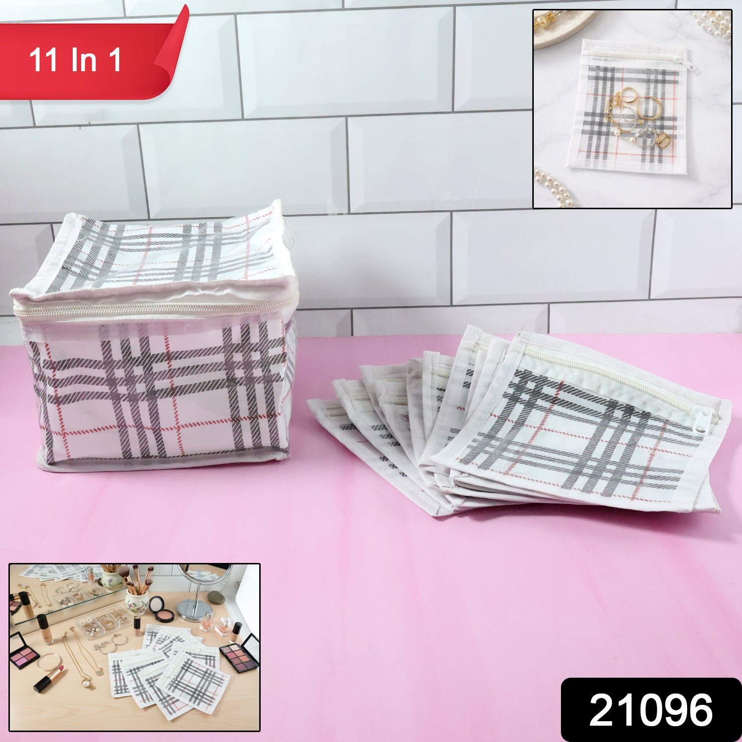 Jewellery Organizer Kit – 11-Piece PVC Travel-Friendly Set