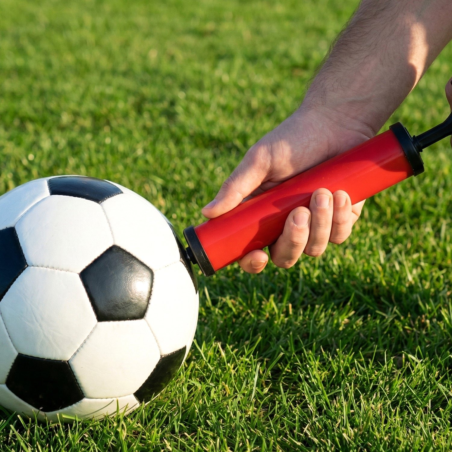 Ball Pump – 28 cm Plastic Hand Pump for Sports | FitFuzion