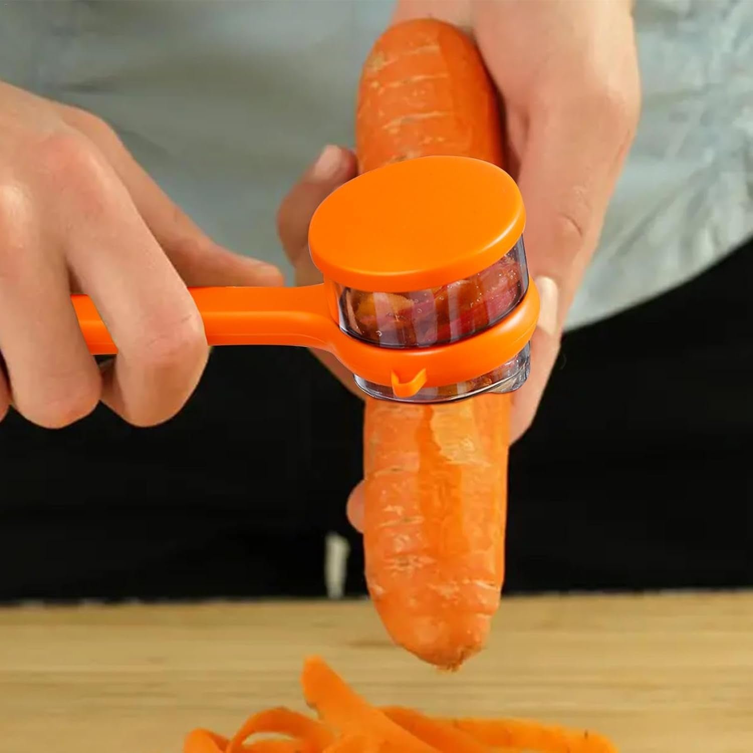Stainless Steel Peeler with Container – Ergonomic Kitchen Tool