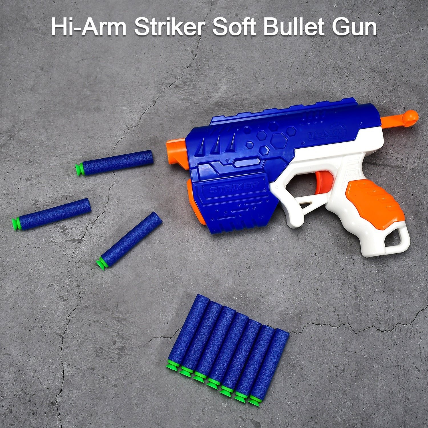 Foam Bullet Gun – ABS Plastic, 10 Suction Darts for Kids | Aditi