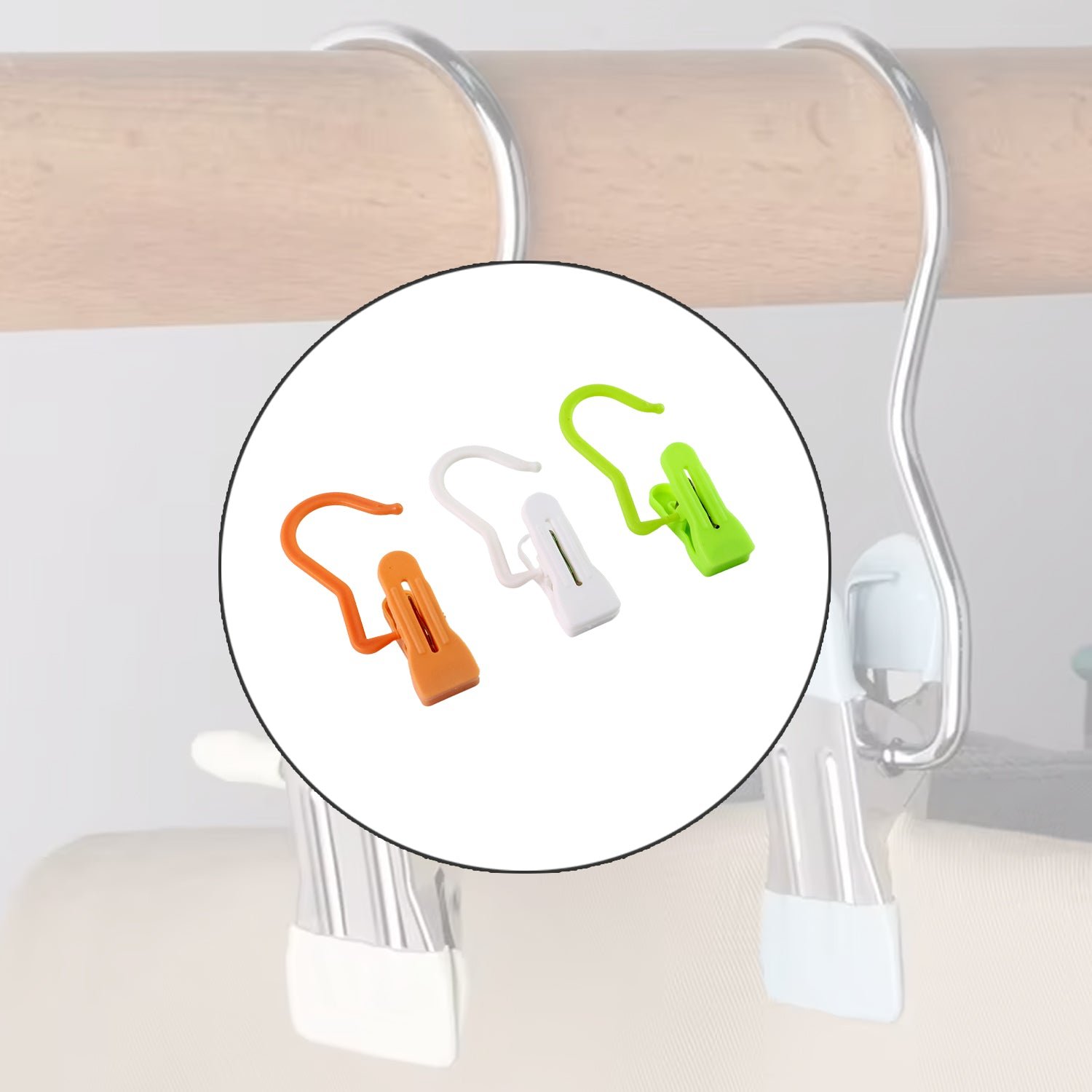 Hanging Hook Clip – Strong Grip & Rotatable, Multipurpose Use