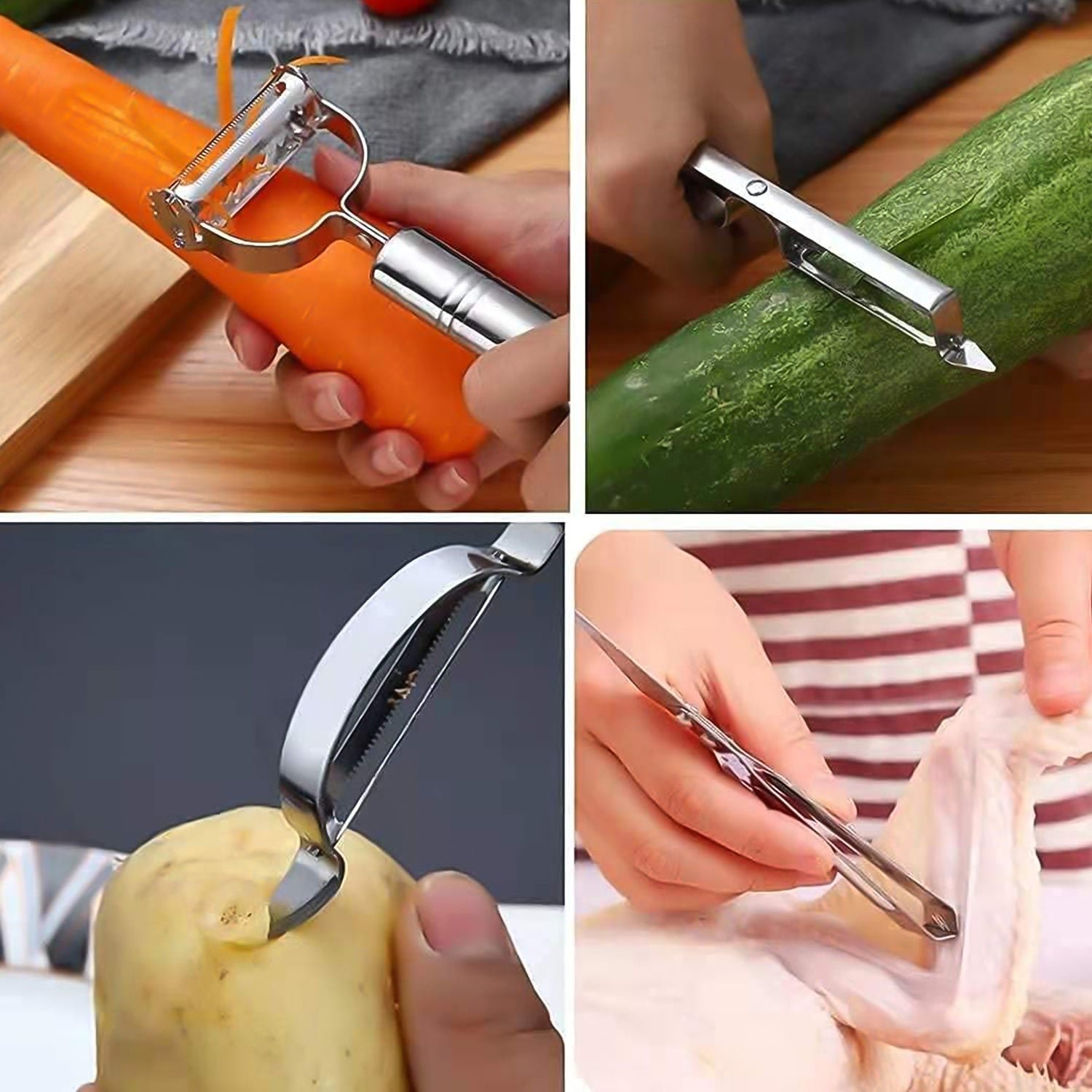 3-in-1 Vegetable Peeler Set – Multifunctional Kitchen Tool | Quickslice