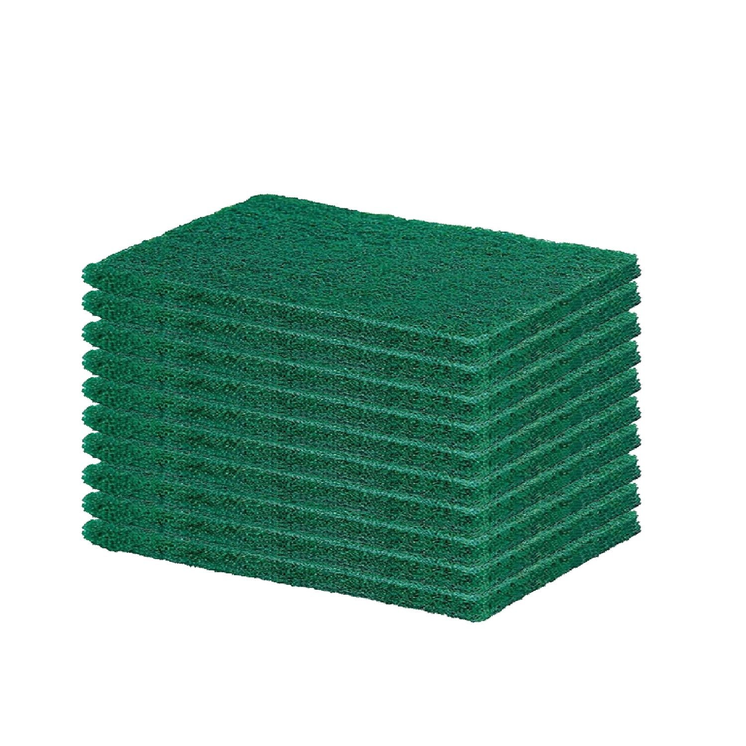 Scrub Sponge Pads – Aqua Green 10PC with Stain Cutter | Velvet Wipe