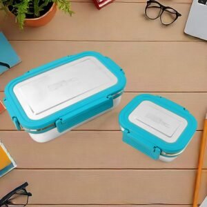 Stainless Steel Lunch Box – Durable Leak-Proof 2 Pc Set