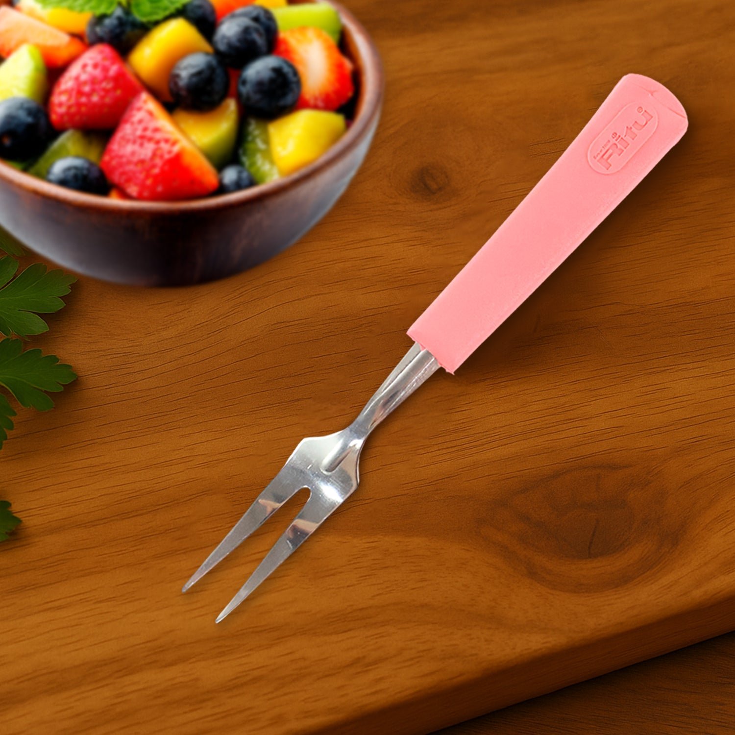 Stainless Steel Fruit Fork Set – 10 Durable Mini Forks with Soft Grip