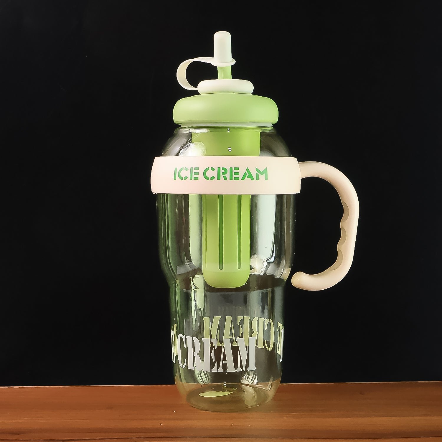 Ice Cream Themed Water Bottle – 1300ML Large Capacity Leakproof Sipper