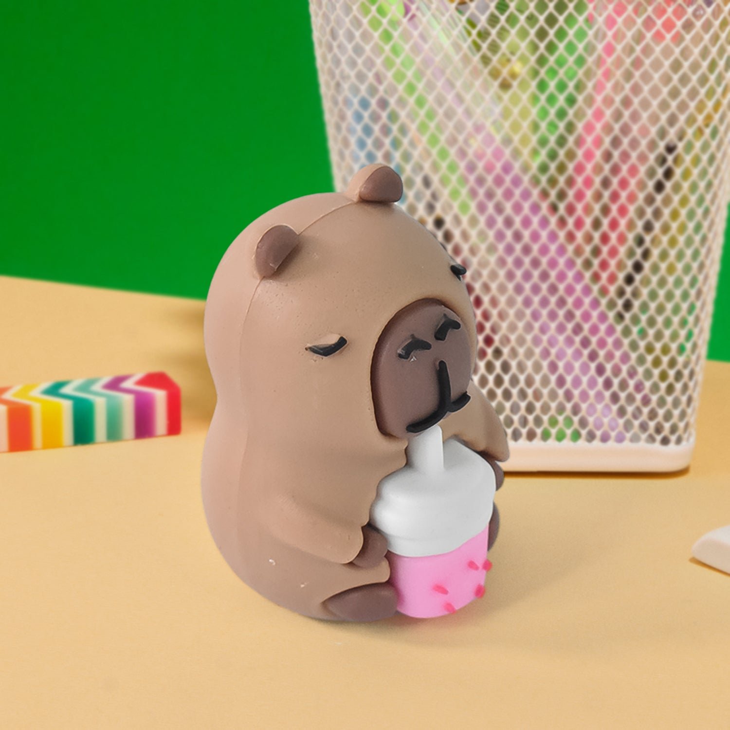 Cartoon Pencil Sharpener with Built-In Eraser – Fun & Practical
