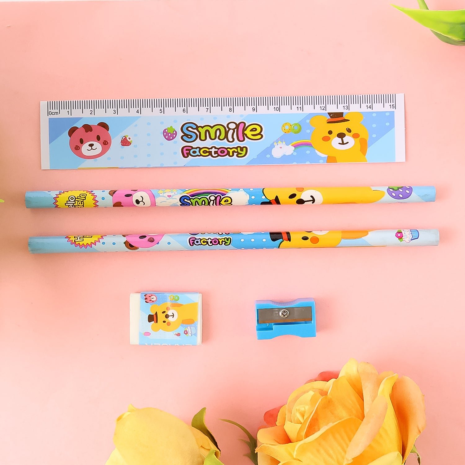 Kids Stationery Set – Wooden 5-Piece School Kit | Writezo