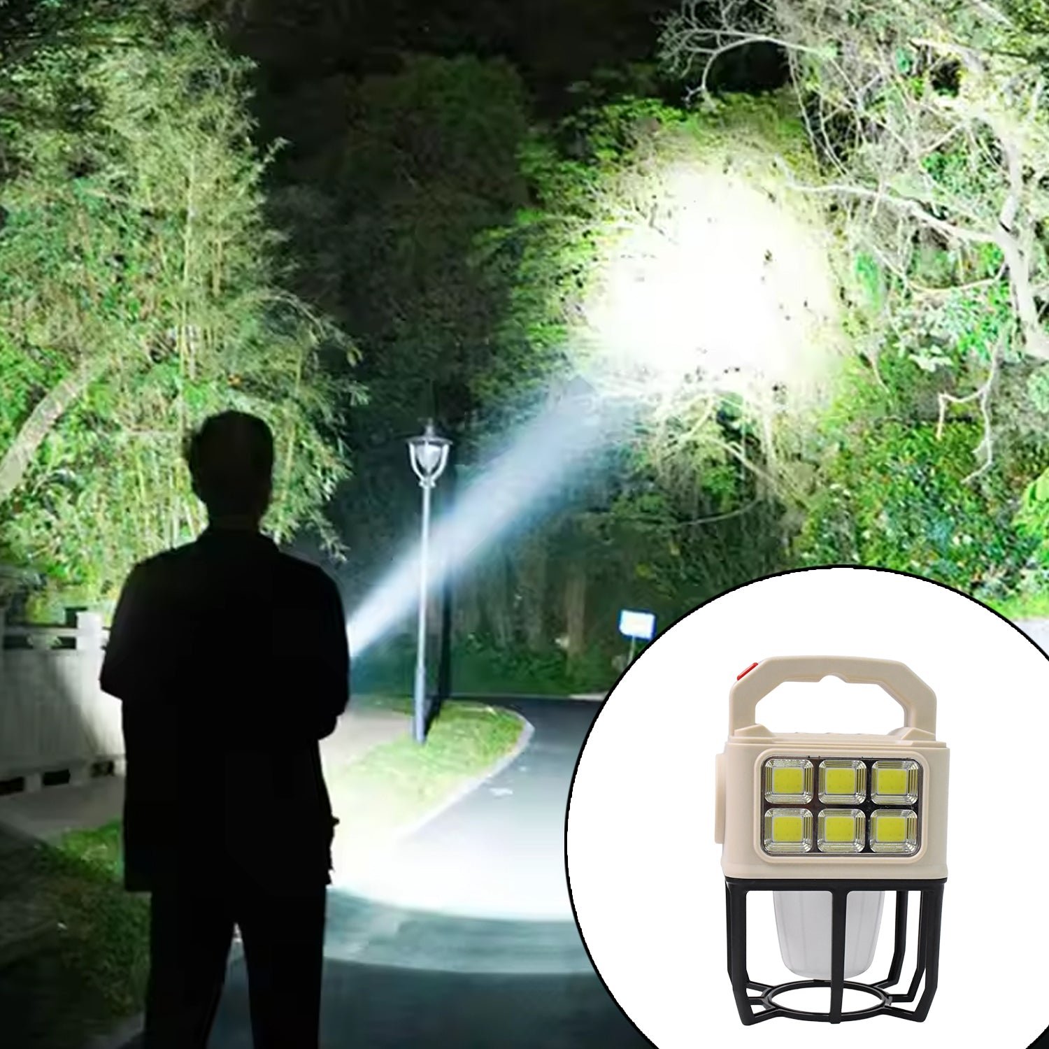 Solar Camping Lantern – Portable with 3 Light Modes & USB Charging