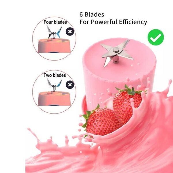 Portable Juicer Blender – 420ml Smoothie Maker with 6 Blades | Dabster