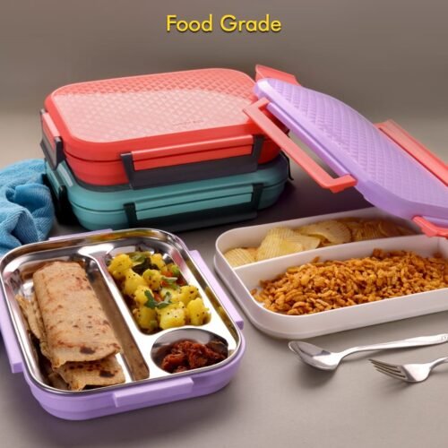 Steel Lunch Box – Multi-Compartment Tiffin for Office & School | Lunchie Bunchie