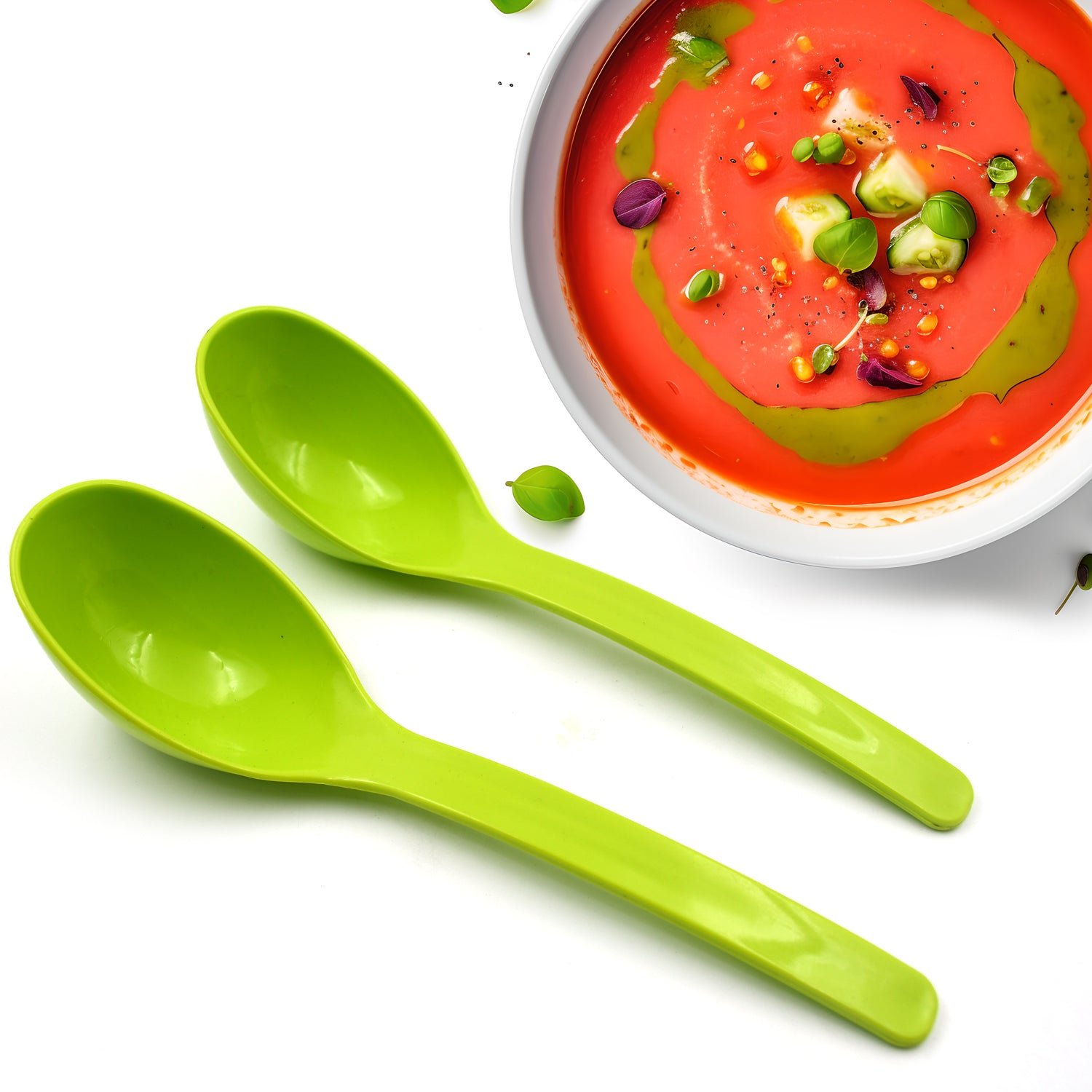 Plastic Kitchen Ladle – 2-Pc Serving Spoon Set | Serve Stellar