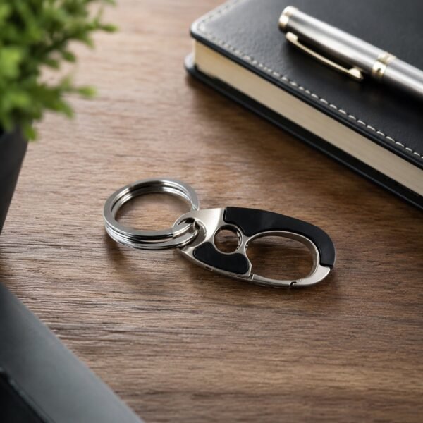 Stainless Steel Carabiner Keychain – Secure Lock & Compact Design