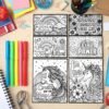 Kids Colouring & Activity Poster Set – 11 Inspiring Art Sheets