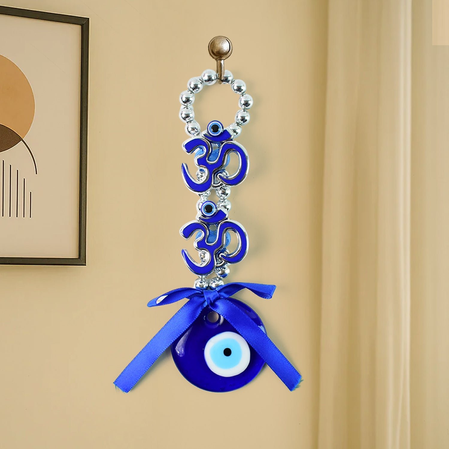 Double OM Evil Eye Hanging – Spiritual Protection Decor