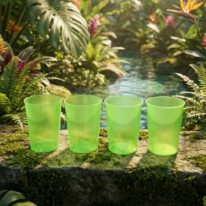 Reusable Plastic Tumblers – BPA-Free 4-Piece Set | Serve Stellar